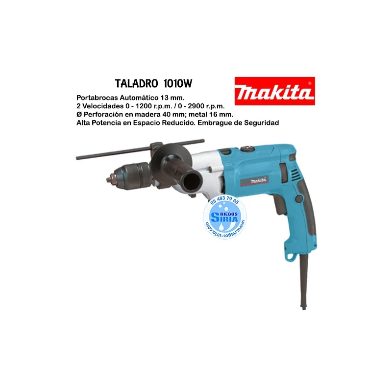 Taladro Makita 1010 W. Portabrocas Automático 13 mm. MA0045