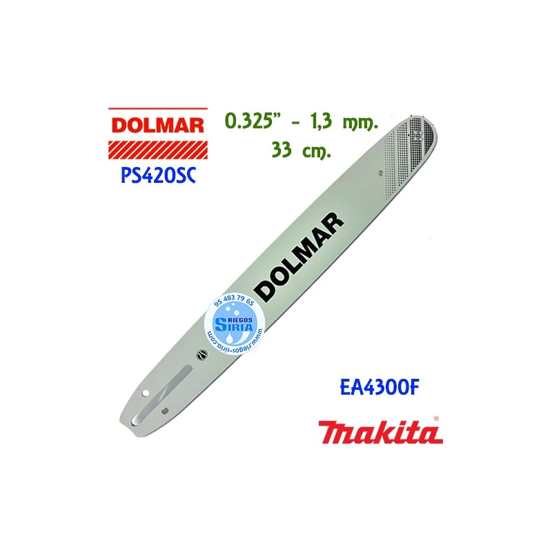 Barra Original Dolmar PS420SC Makita EA4300F 33 cm. 0.325" 1,3 mm. 080090