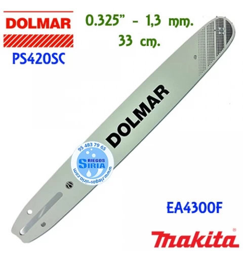 Barra Original Dolmar PS420SC Makita EA4300F 33 cm. 0.325" 1,3 mm. 080090