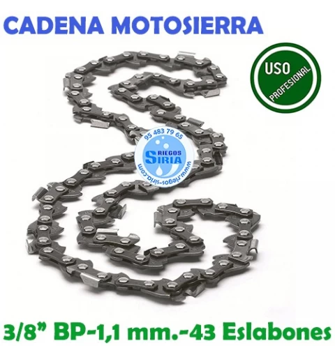 Cadena Motosierra 3/8" BP 1,1 mm. 43 Eslabones 120717