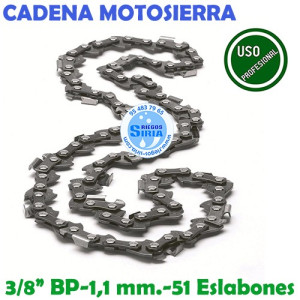 Cadena Motosierra 3/8" BP 1,1 mm. 51 Eslabones 120725