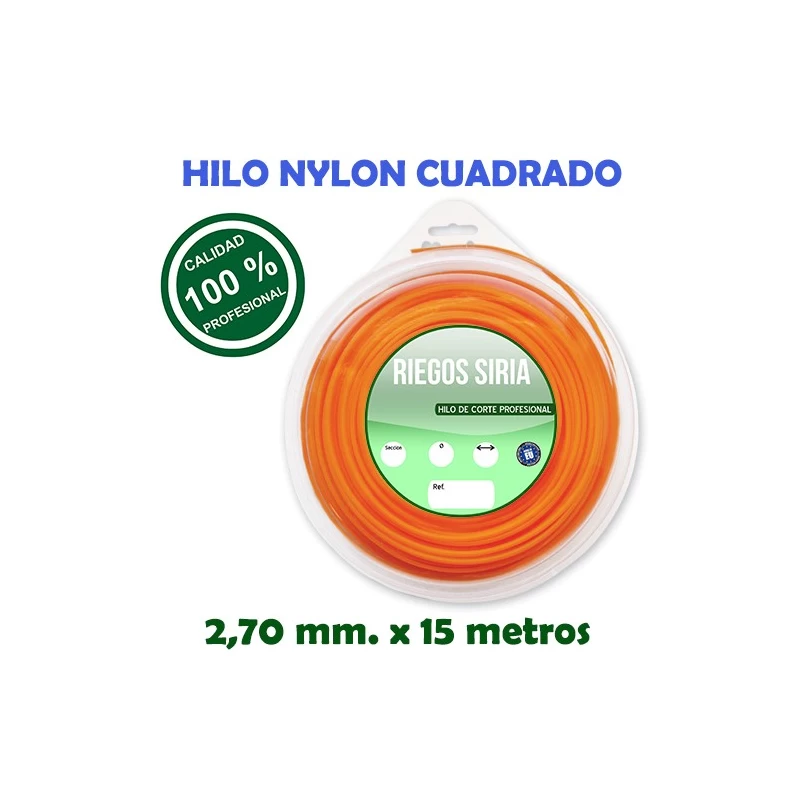 Hilo de Nylon Profesional Cuadrado 2,70 mm. x 15 mts. 130324