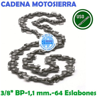 Cadena Motosierra 3/8" BP 1,1 mm. 64 Eslabones 120738