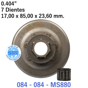 Piñón Cadena 0.404" 7 Dientes con Anillo compatible 084 088 MS880 120314