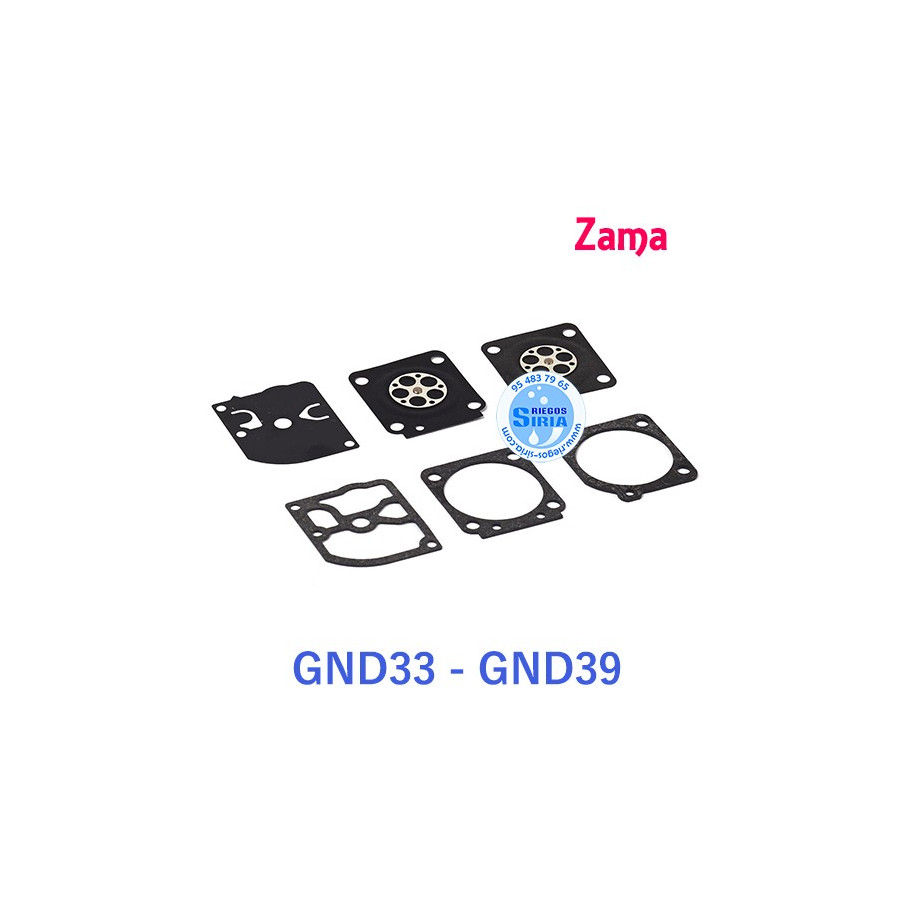 Kit Membranas Carburador adaptable Zama C1Q GND33 GND39 020619