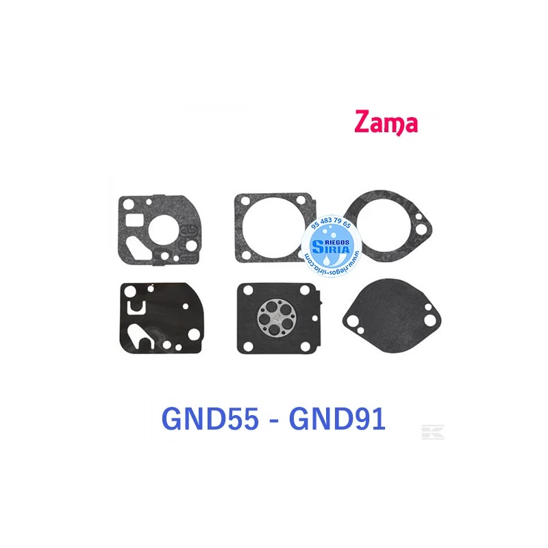 Kit Membranas Carburador adaptable Zama C1Q GND55 GND91 020610