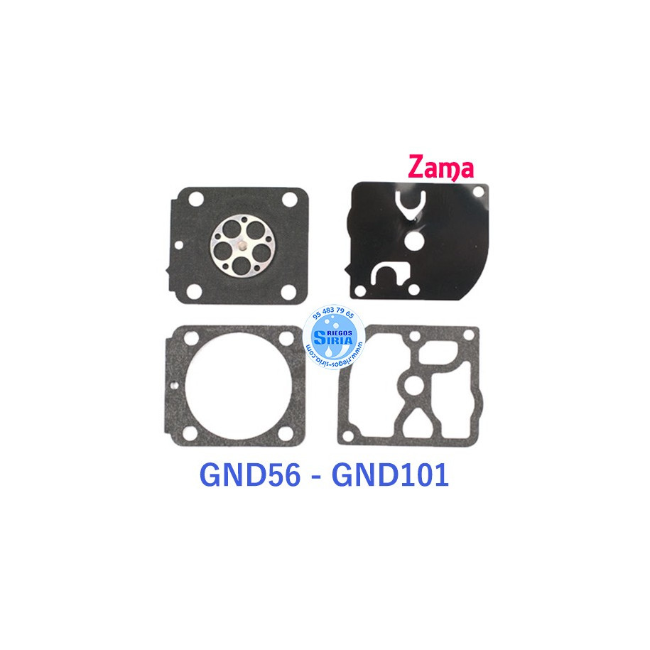 Kit Membranas Carburador adaptable Zama C1Q GND56 GND101 020591