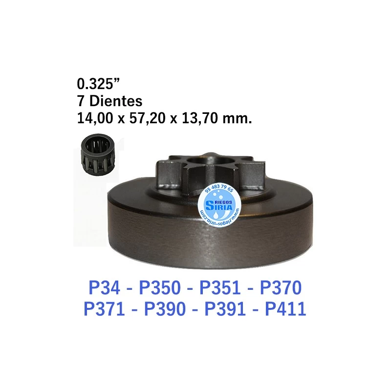 Piñón Cadena 0.325" 7 Dientes compatible P34 P350 P351 P370 P371 P390 P391 P411 120240