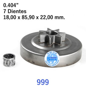 Piñón Cadena 0.404" 7 Dientes compatible 999 120170