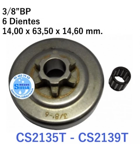 Piñón Cadena 3/8 BP" 6 Dientes compatible CS2135T CS2139T 120265