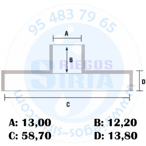 Piñón Cadena 3/8" BP 6 Dientes compatible 33 34 35 37 38 120027