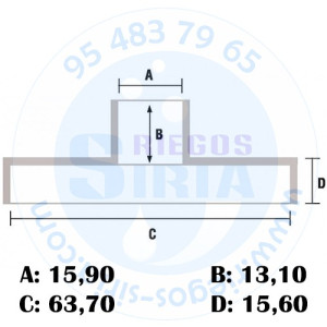 Piñón Cadena 0.325" 7 Dientes con Anillo compatible 2045 2050 2063 120258