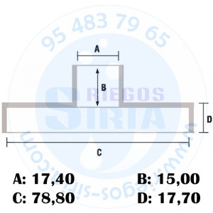 Piñón Cadena 3/8" 8 Dientes compatible 65 77 160 165 180 260 263 280 380 480 120261