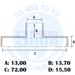 Piñón Cadena 0.325" 7 Dientes con Anillo compatible 446 120340