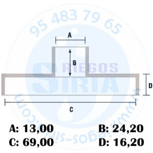 Piñón Cadena 0.325" 7 Dientes Corona Fija compatible 028 028AV 028WB 120043