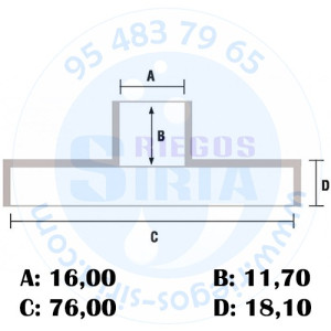 Piñón Cadena 0.325" 7 Dientes compatible 044 046 MS440 MS441 MS460 120311