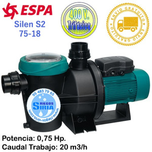 Bomba piscina Espa Silen S2 75 18 230/400V 203160