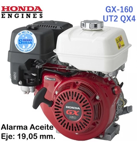 Motor Original Honda GX160 Eje Cilíndrico 19,05mm con Alarma GX160UT2QX3
