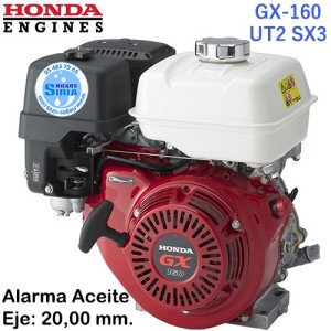 Motor Original Honda GX160 Eje Cilíndrico 20,00mm con Alarma GX160UT2SX3