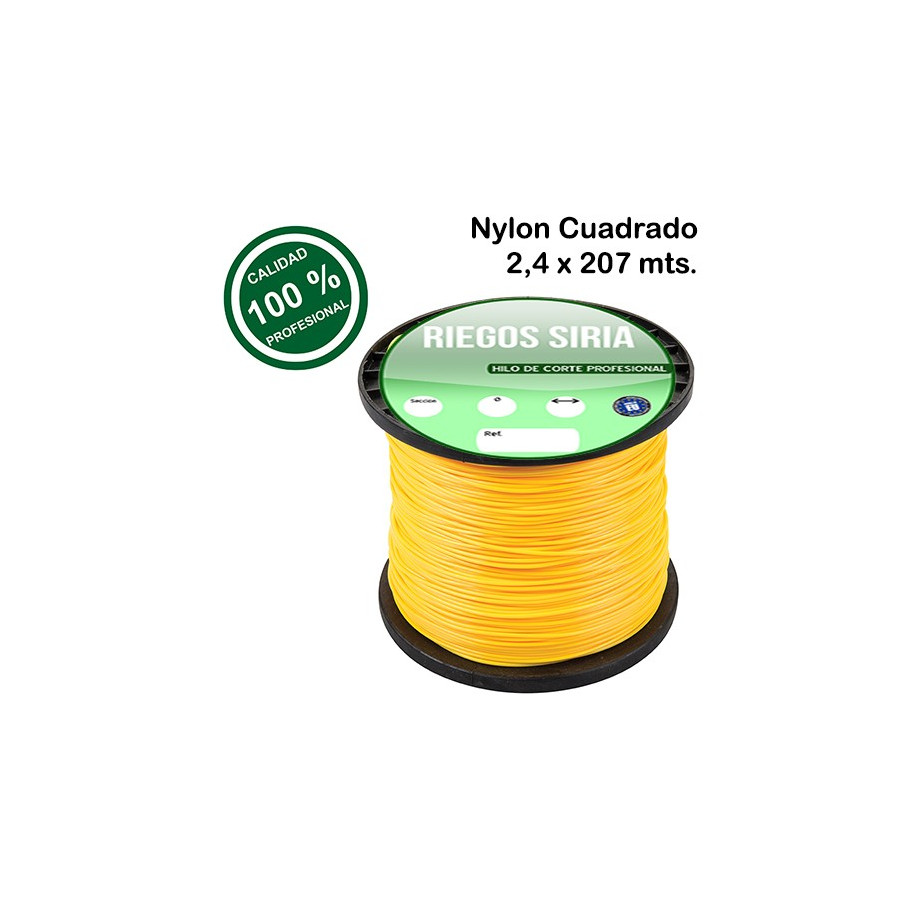 Hilo de Nylon Profesional Cuadrado 2,40 mm. x 207 mts. 130323