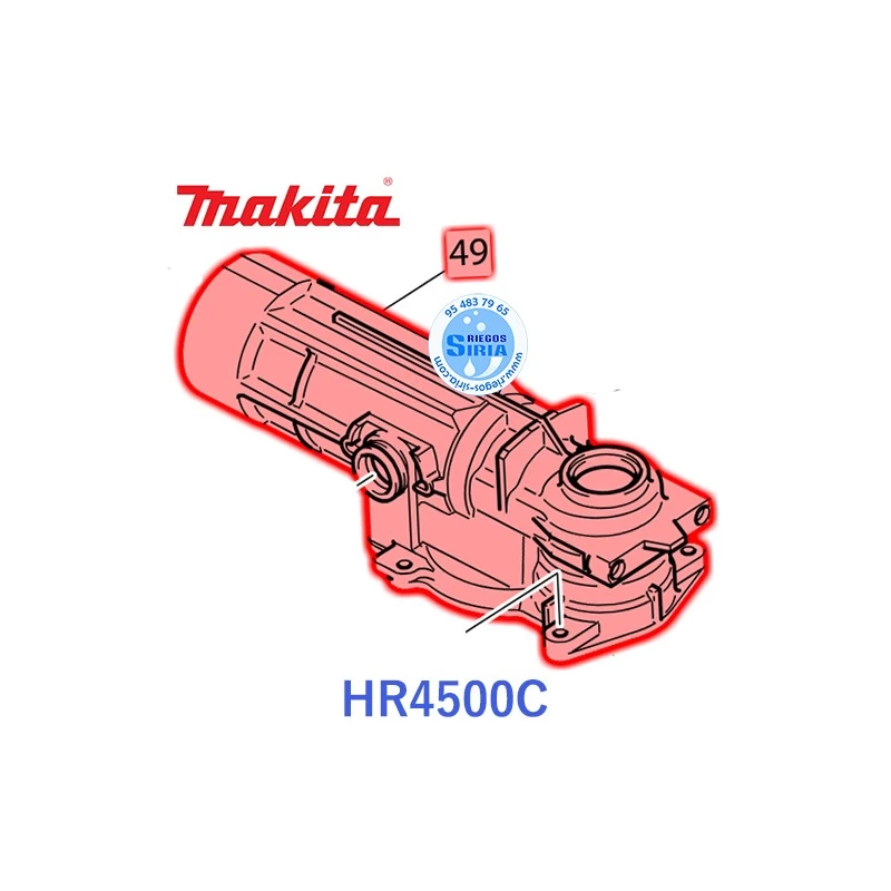 Culata Martillo Makita HR4500C 152764-3