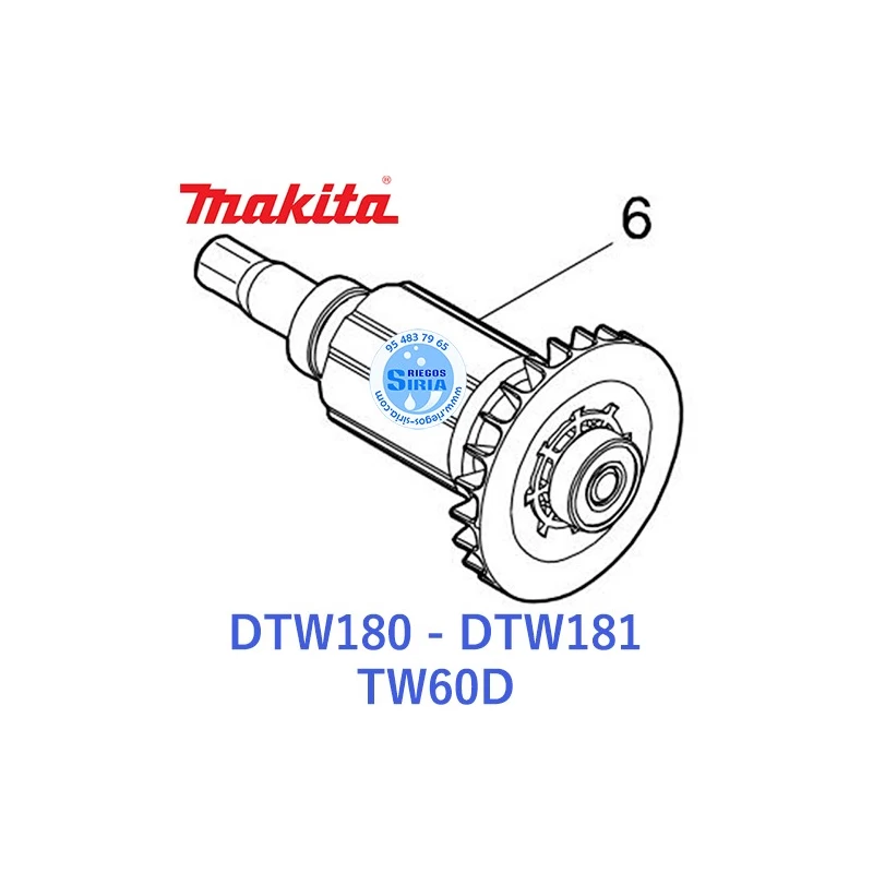 Inducido Original DTW180 DTW181 TW60D 619491-0