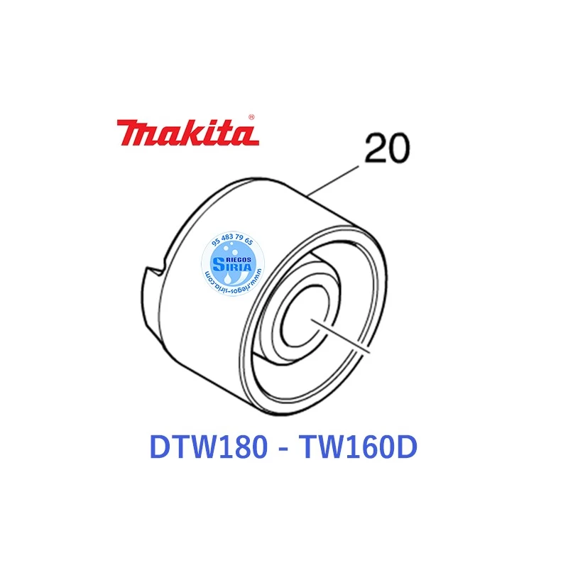 Martillo Original Llave Impacto Makita DTW180 TW160D 327045-6