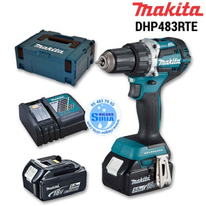 Taladro percutor Makita 18V DHP482RTJ,2 X 5Ah baterías,cargador y maletín