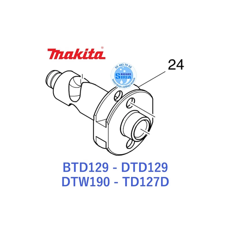 Eje Makita BTD129 DTD129 DTW190 TD127D 326109-3