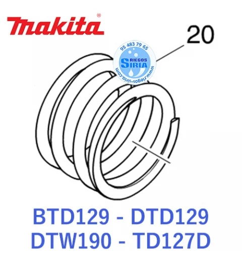 Muelle Compresión Original BTD129 DTD129 DTW190 TD127D 233430-2