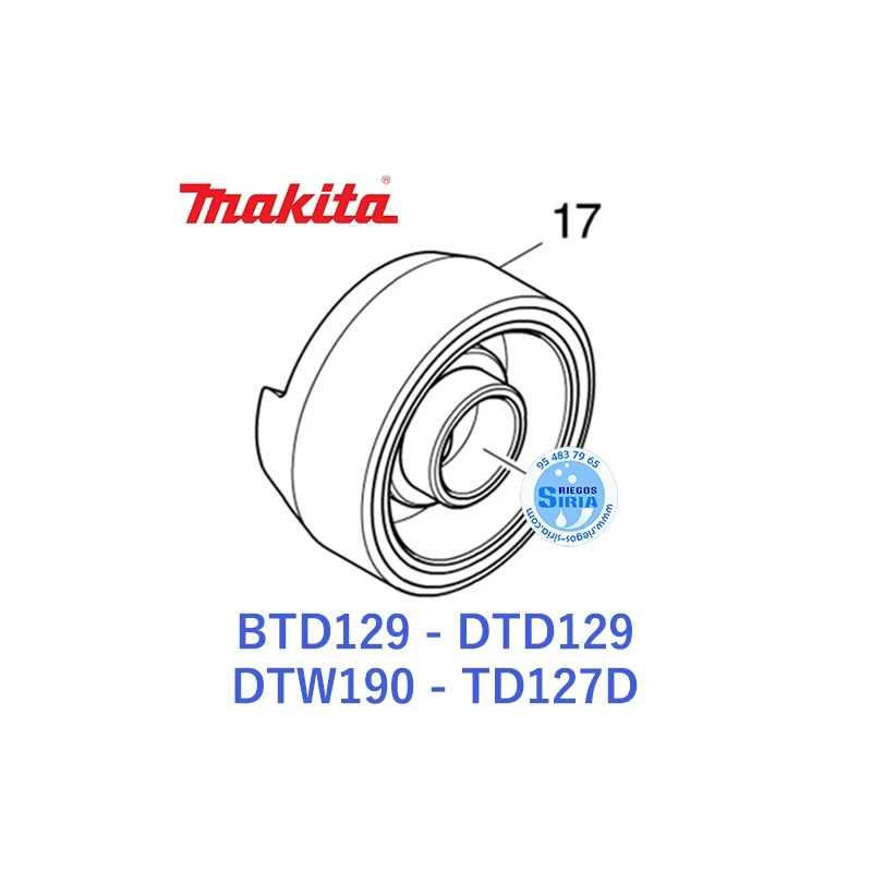 Yunque Makita BTD129 DTD129 DTW190 TD127D 326110-8