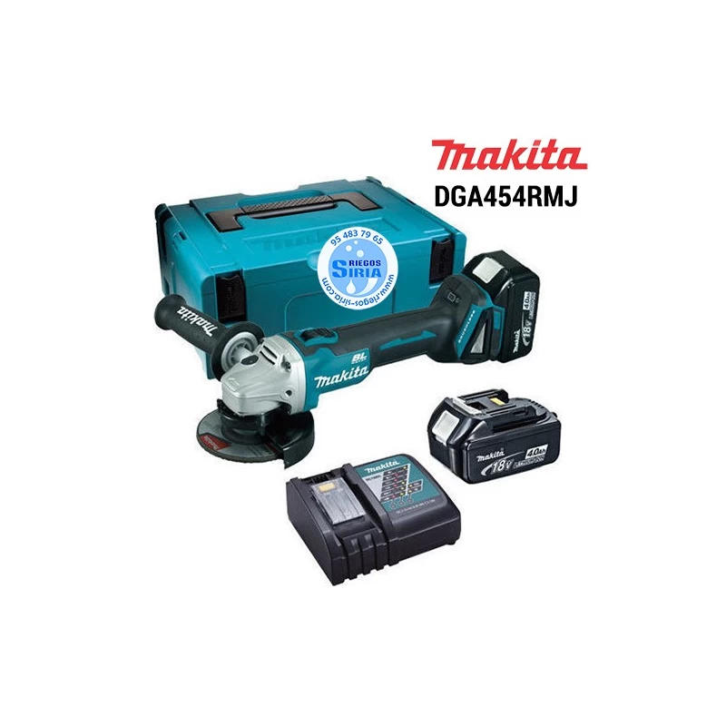 DGA504RMJ Radial Makita con 2 Baterías 18V 4Ah y Cargador