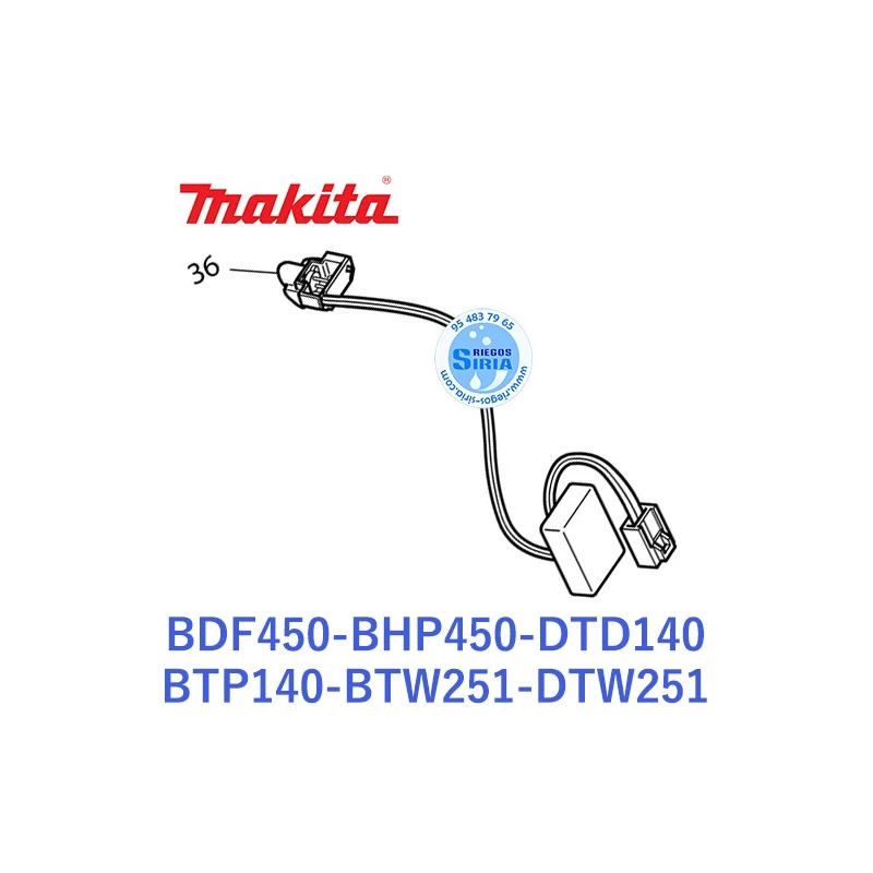 Led Circuito Makita BDF450 BHP450 DTD140 BTP140 BTW251 DTW251 631693-8