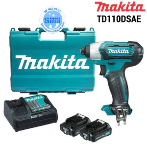 Makita TD110DSAE Atornillador Impacto con 2 Baterías 12V 2,0 Ah