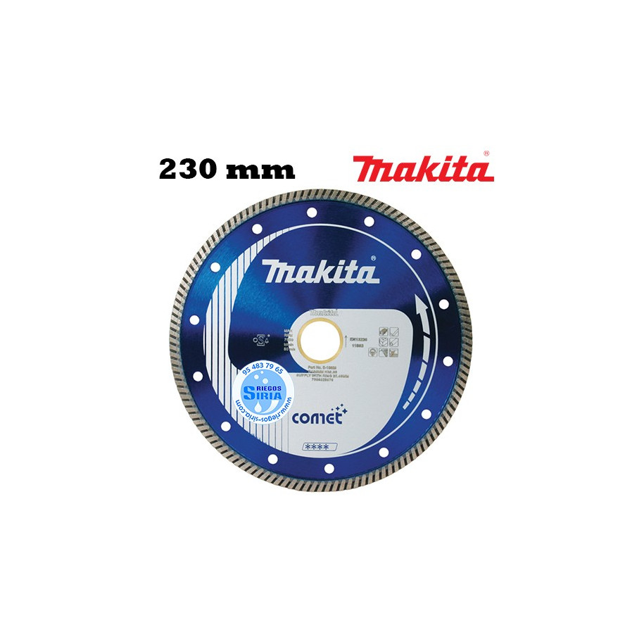 Disco Diamante Makita Comet Banda Turbo 230 mm B-13035