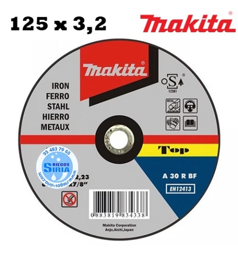 Makita 122641-3 122641-3-Protector de Disco Para amoladora de Corte abrasivo 125mm 