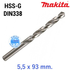 Broca para Metal HSS-G DIN338 5,5 x 93 mm. D-09737