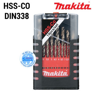 Estuche de Brocas para Metal HSS-CO (19 piezas) D-50463