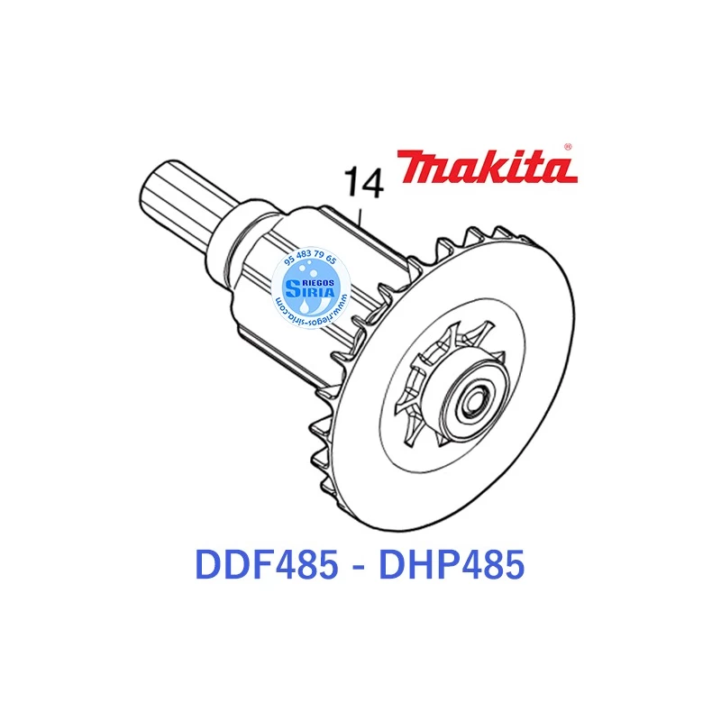 Inducido Taladro Makita DDF485 DHP485 619533-0
