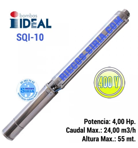 Electrobomba Sumergible 4" Ideal SQI 10 4,00 Hp. SQI10