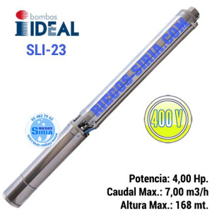 Bomba Sumergible Cuerpo Ideal SLI23 Con Motor Baño Aceite 4,00CV SLI23