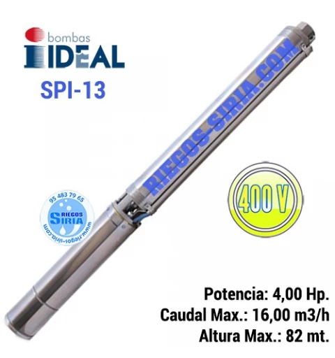 Electrobomba Sumergible 4" Ideal SPI 13 4,00 Hp. SPI13
