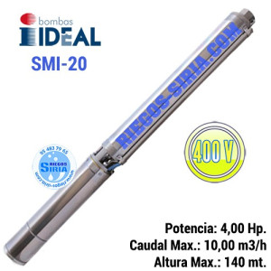 Bomba Sumergible Cuerpo Ideal SMI20 Con Motor Baño Aceite 4,00CV SMI20