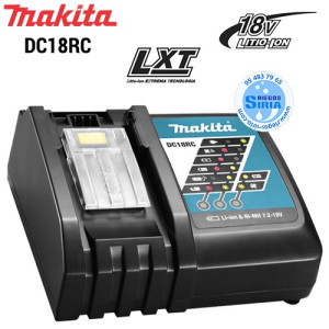 Cargador rápido de batería LXT 18V Litio-ion Makita DC18RC 