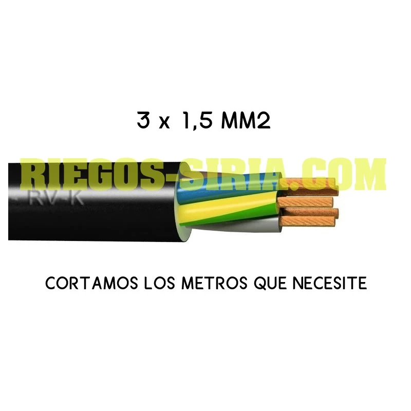 Cable eléctrico RV-K 3 x 1,5 mm2 (Precio por metro) MC315