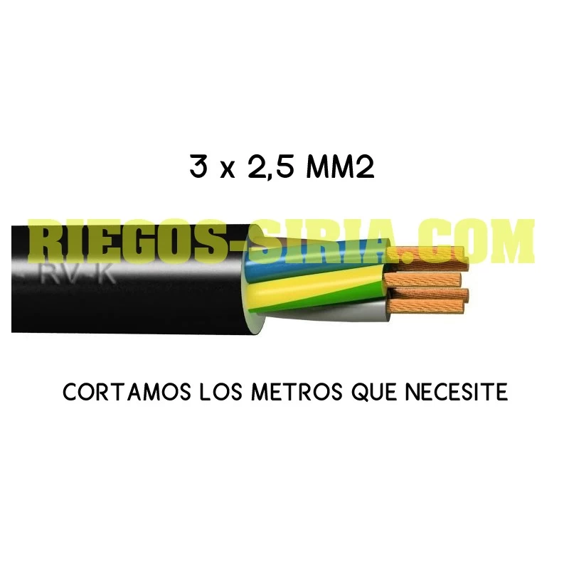 Cable eléctrico RV-K 3 x 2,5 mm2 (Precio por metro) MC325