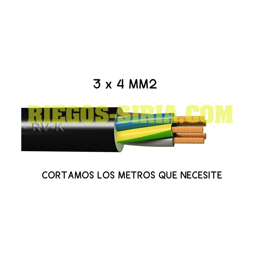 Cable eléctrico RV-K 3 x 4 mm2 (Precio por metro) MC34