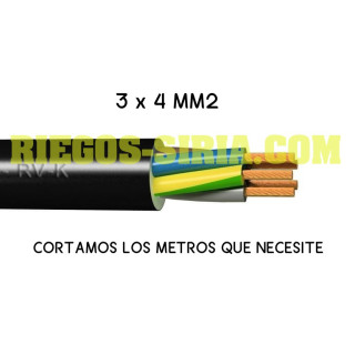 CABLE Eléctrico BOMBA Sumergible 3 x 4 mm. al Mejor Precio