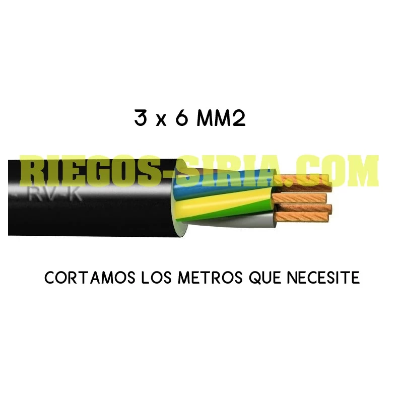 Cable eléctrico RV-K 3 x 6 mm2 (Precio por metro) MC36
