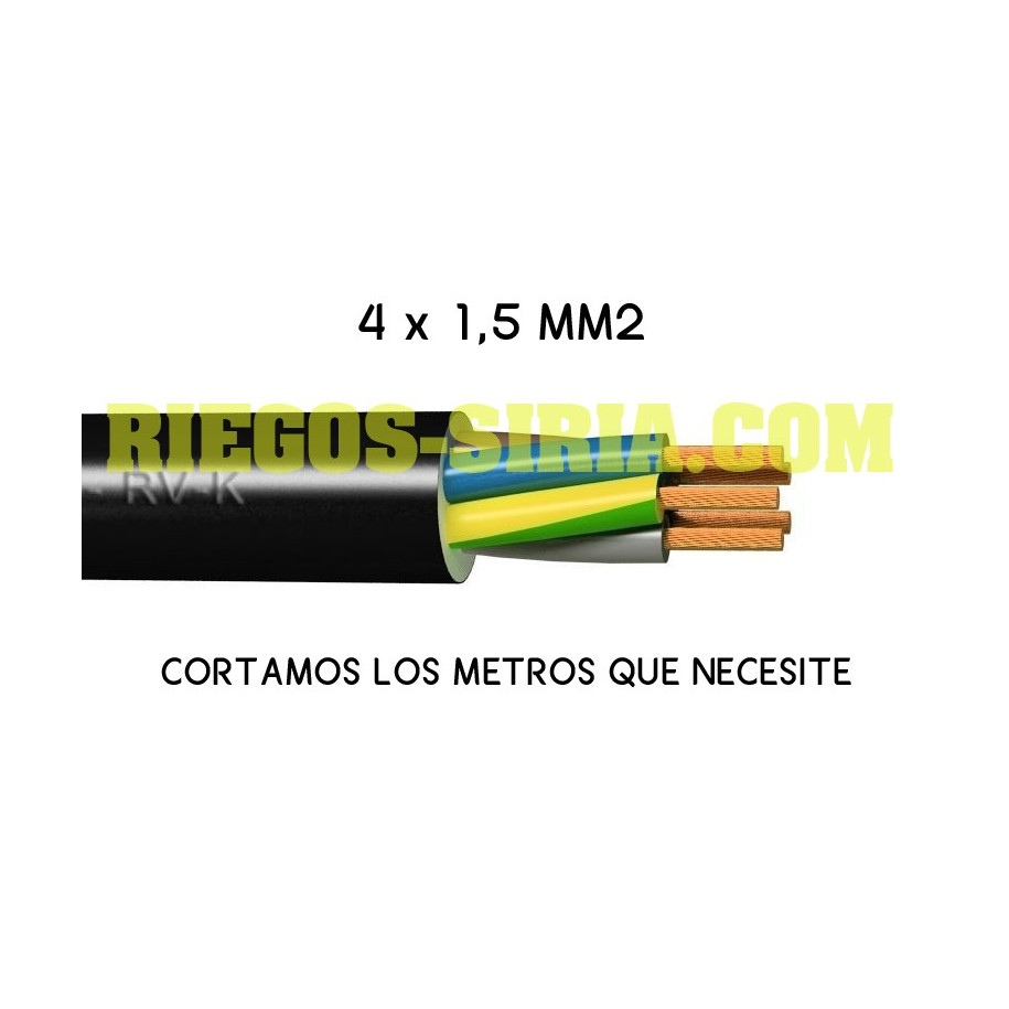 Cable eléctrico RV-K 4 x 1,5 mm2 (Precio por metro) MC415